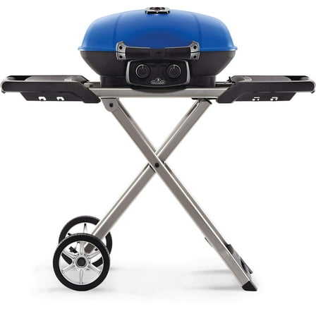 Napoleon TQ285XBL1 Propane Gas Grill, 285 sq. in Scissor Cart, Blue
