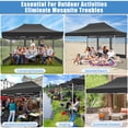 thumbnail image 3 of HOTEEL 10x15 Heavy Duty Pop up Canopy with Mosquito Net,Instant Outdoor Shelter Large Canopy Tent for Outside,Gazebo with Mesh Sidewalls for Party,Backyard,Camping,Black, 3 of 10