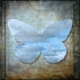 thumbnail image 2 of Frank, Assaf 15x15 Gold Ornate Wood Framed with Double Matting Museum Art Print Titled - Colorful tropical Butterfly with vintage effects, 2 of 4