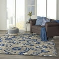thumbnail image 5 of Nourison Aloha Floral Textured Outdoor Area Rug Natural Blue 9' x 12', 5 of 10