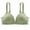 Green, variant on HNMKIU Womens Fashionable Solid Light V Gathered Without Steel Ring Underwear Bra