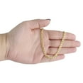 thumbnail image 7 of 10K Yellow Gold 4.80mm Double Cuban Curb Italian Link Chain Necklace 20 Inch, 7 of 7