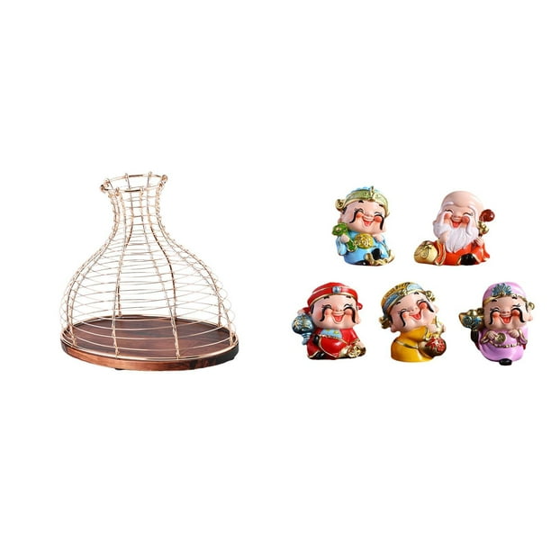 Portacorchos de vino,Soporte de metal para corcho de vino,tapón de vino,expositor,Figura de escritorio,Figura de dibujos animados del dios de la fortuna,regalo de Feng Shui,Bonita estatua del