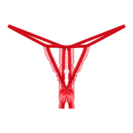 Fulorrnie Underwear for Women Seamless G String No Show Cute Panty Thong Banded Waist Elastic Stretchable Panties  Watermelon Red  One Size