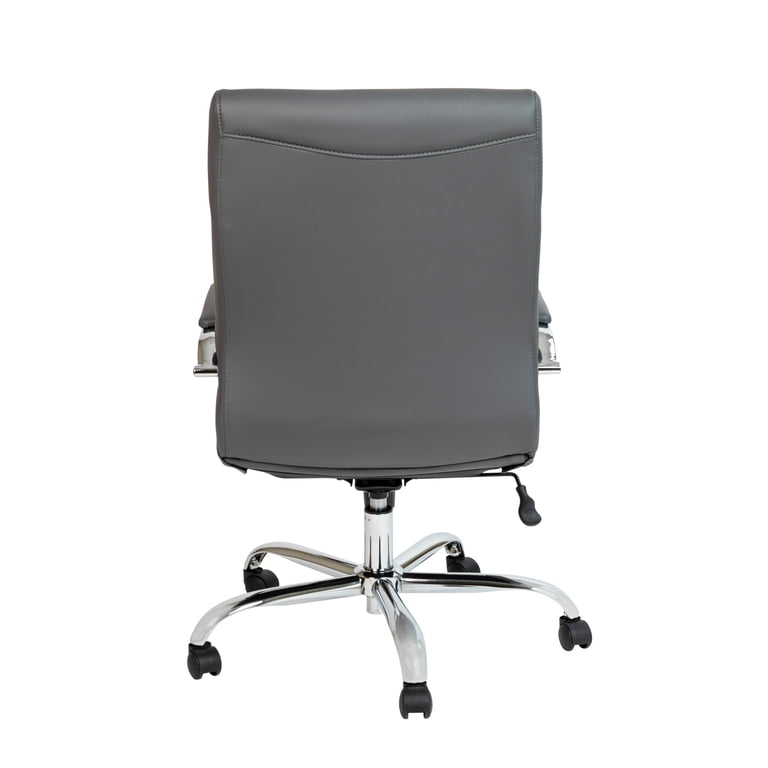 Flash Furniture Whitney Mid-Back LeatherSoft Executive Chair, Gray photo 6