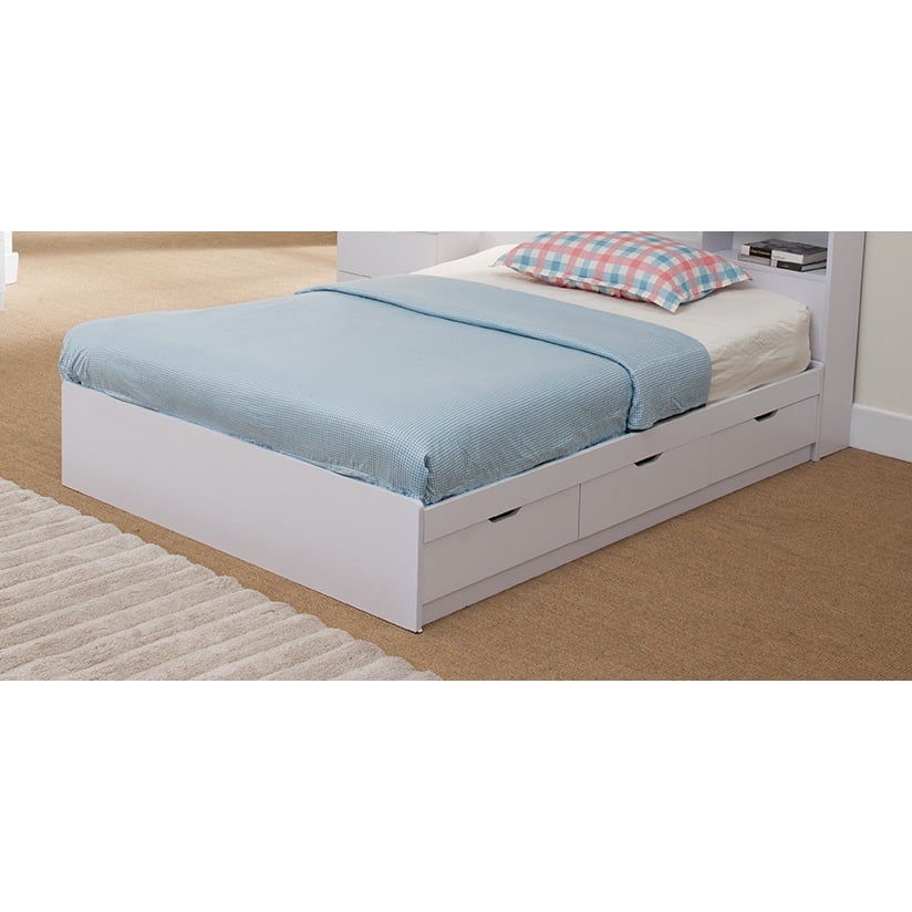 Smart Home Modern FullSized Bed Frame, White