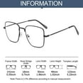 thumbnail image 3 of Men Women Anti Blue Light Progressive Multifocal Metal Readers Eyeglasses Reading Glasses Presbyopia Glasses Computer Goggles GOLD STRENGTH 2.50, 3 of 8
