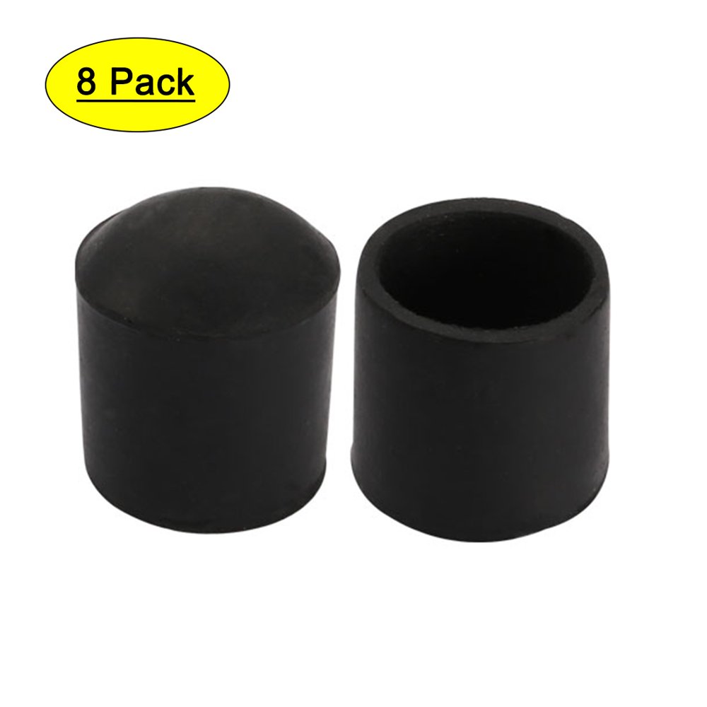 8pcs Furniture Desk Chair Round Rubber Leg Tip Cap 19mm Inner Diameter ...