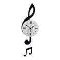 thumbnail image 3 of Reloj de pared con notas musicales, analógico, moderno, fácil de leer, decorativo, silencioso, sin tictac. S, 3 of 8