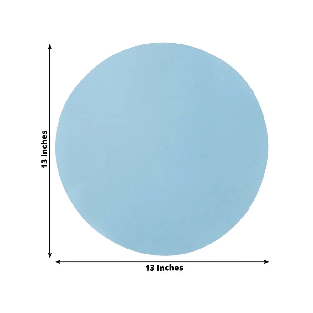 Balsa Circle 50 Round 13 in Dusty Blue Disposable Paper Table Placemats Party Events Decorations Supplies