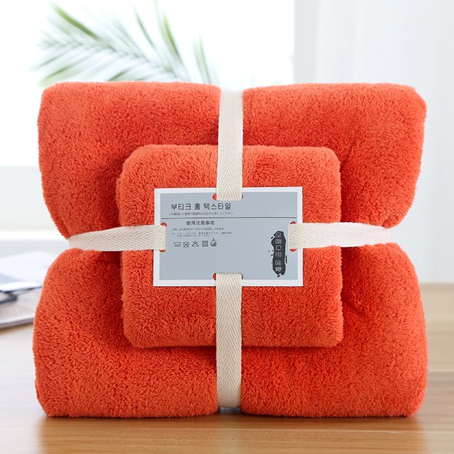 Juego de regalo de toalla de terciopelo coral de moda Toalla gruesa para madre e hijo Generación