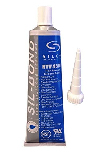 Silicone RTV 4500 FDA Grade High Strength Silicone Sealant, Black (2.8 fl.oz)