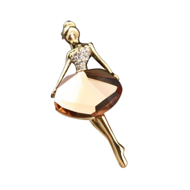 pitrice Broche de Danse Ballet en Cristal pour Femmes Filles Accessoires Broche Cadeau