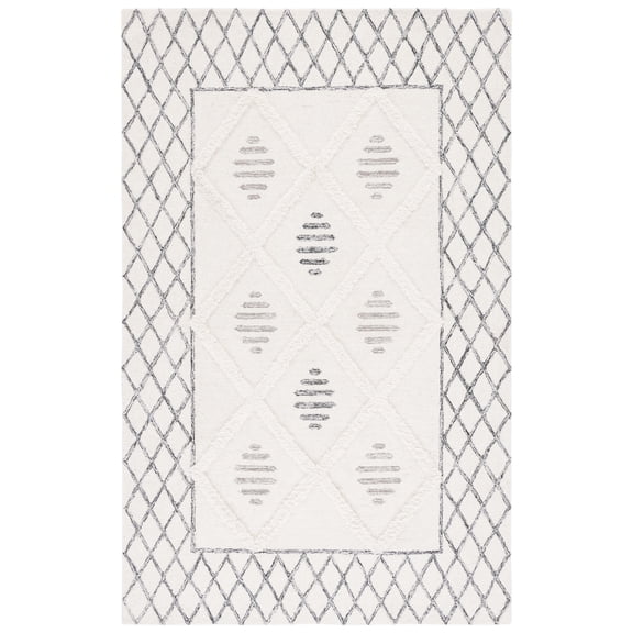 SAFAVIEH Casablanca Gabriel Medallion Area Rug, Ivory/Black, 8' x 10'