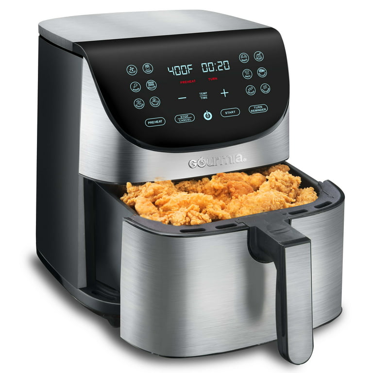 Gourmia 7 Qt Digital Air Fryer with Guided Cooking, Stainless