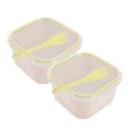 thumbnail image 4 of OUNONA 2Pcs Beige Food Containers for Leftover Pizza and Fresh Fruit Storage with Sealed Lid, 4 of 8