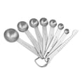 thumbnail image 1 of Juego de 8 cucharas medidoras redondas de acero inoxidable con práctico nivelador, marcas fáciles de leer para medir ingredientes secos o líquidos, medicamentos y más, 1 of 5