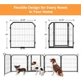 thumbnail image 2 of 8-panel folding indoor/outdoor pet exercise fence, 24-pulgada height - heavy-duty pet fence enclosure para rv camping, yard, y garden, 2 of 7
