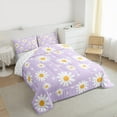 thumbnail image 4 of Homewish Groovy Flower Floral Bedding Comforter Set, Dreamy Purple Cartoon Twin Comforter Sets, Princess Style Reversible Bedding Set, Microfiber Bedroom Decor, 2-Piece, 4 of 9