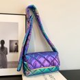 thumbnail image 3 of Bolsa de viaje de color degradado Bolsa acolchada de algodón acolchado simple para vacaciones de fin de semana, 3 of 9