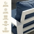 thumbnail image 4 of Textured Solid Pacific Blue Deep Seating Cushion Set, 4 of 8