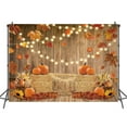 thumbnail image 5 of 7x5FT Fall Backdrop Fall Photo Backdrop Thanksgiving Backdrop Fall Pumpkin Photography Backdrop Autumn Thanksgiving Harvest Hay Glitter Wooden Background, 5 of 7