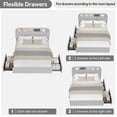 thumbnail image 5 of ChaoLink Full / Double Bed Frame for Kids, Upholstered Platform Bed with 2 Large Storage Drawer and Bookcase Headboard, Noise-Free, Easy Assembly, No Box Spring Needed, 5 of 6