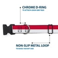 thumbnail image 5 of Buckle-Down Pet Collar, Dog Collar Plastic Buckle, North Carolina Flag Stripe Red White, 15 to 24 Inches 1.0 Inch Wide, 5 of 8