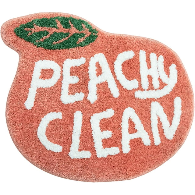 Alfombras y alfombrillas de baño de melocotón Linda alfombrilla de baño de dibujos animados Decoración de baño para niños Peachy Felpa Coral Rosa Alfombrilla antideslizante para pies Alfombra de bañer Namotu CZJJ-XM19