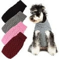 thumbnail image 6 of BadPiggies Small Dog Sweaters Knitted Cable Warm Pet Pullover Sweatshirt Thick Winter Clothes (XL, Black), 6 of 6