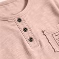 thumbnail image 5 of Ulanda Toddler Girls Henley T Shirt Kids Long Sleeve Casual Button Down Linen T-Shirts Summer Loose Three Quarter Tees Tops Blouses (Pink, 3-4 Years), 5 of 7