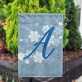 thumbnail image 3 of America Forever Winter Monogram Letter A Garden Flag Vertical Double Sided 12.5 x 18 inches Winter Holiday Decor for Outdoor, Porch for Decoration, Blue Snowflake Yard Flag, 3 of 3