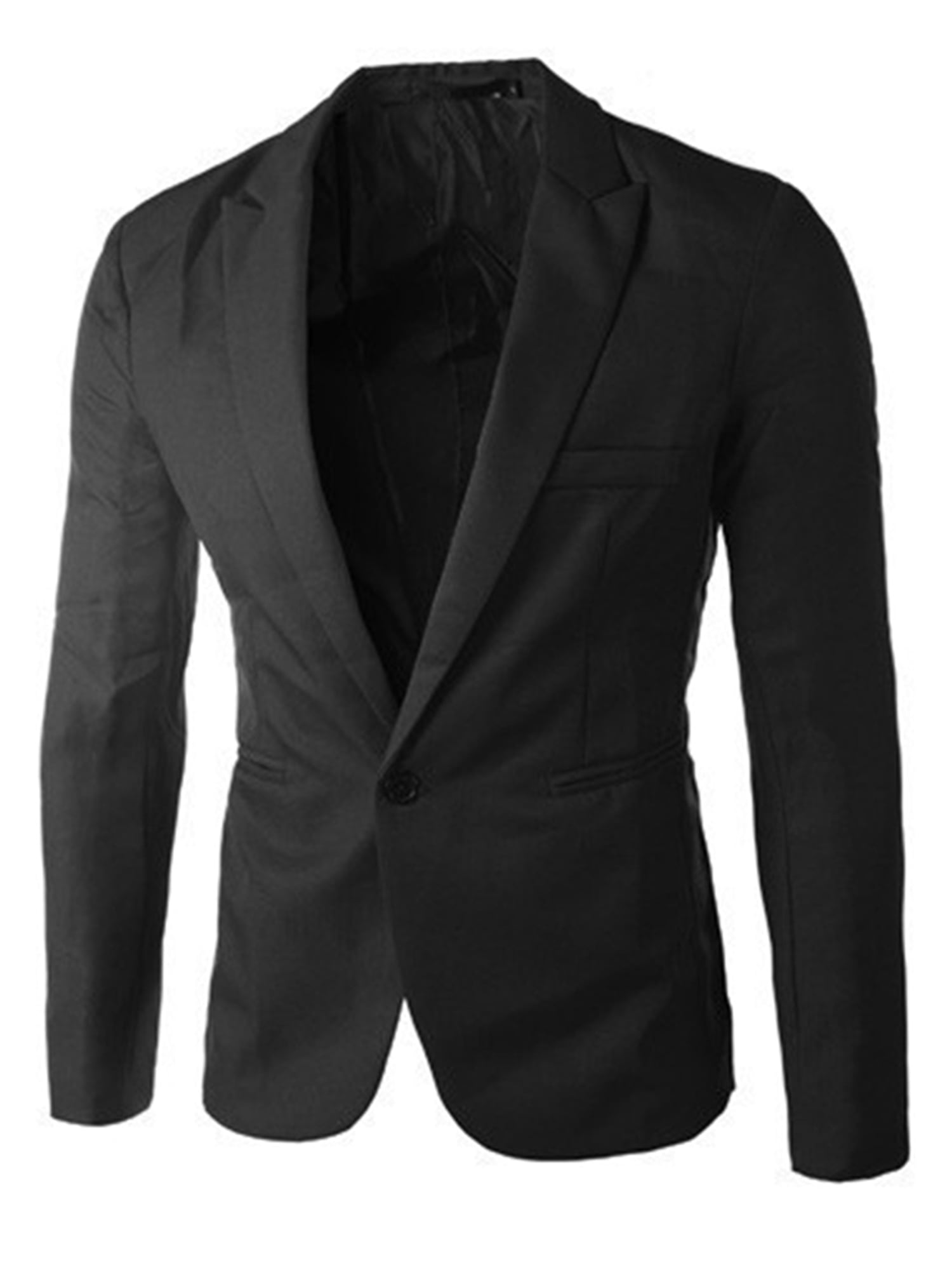 AngelSpace Mens Slim Fit Premium 1 Button Casual Gentleman Suit Jacket Blazer 