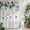 White, variant on Teal Tulips Cream Shower Curtain - Water Repellent Fabric Shower Curtains Washable, Vintage Farmhouse Chic Flowers Decorative Polyester Cloth Bathroom Curtains Modern Bath Decor 72"x84"