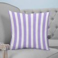 thumbnail image 4 of 18x18 Pillow Covers Set of 2, Purple Striped Throw Pillow Covers Decorative Couch Cushion Case, Modern Farmhouse Purple White Stripes Microfiber Square Pillowcases for Bedroom Car Living Room, 4 of 7
