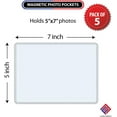 thumbnail image 2 of Flexible Magnets 5 in x 7 in White Magnetic Photo Holders for Refrigerator 5 Pieces, 2 of 5