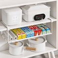 thumbnail image 6 of Bohorizon  Expandable  Shoe Rack Organizer for Closet, 15.7"-27.6" Width Adjustable, Retractable Hanging Cabinet Shoe Shelf for Space Saving, Pack of 2, White, 6 of 7