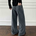 thumbnail image 3 of Turilly Wide Leg Trousers Men's Fashion Solid Color Pocket Casual Trousers Long Pants, 3 of 5