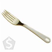 Visions 7 1/4 Satin Extra Heavy Weight Gold Plastic Fork - 400/Case