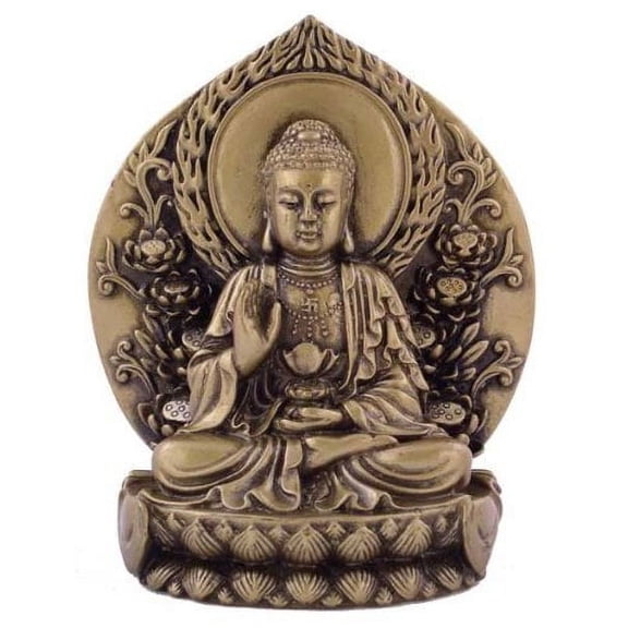 Hong Tze Collection-Golden Buddha RU LAI Sitting On Lotus