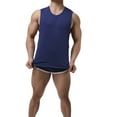thumbnail image 3 of Yuemengxuan Men’ s Casual Comfortable Solid Color Round Collar Sleeveless Pullover+ Short Pants, 3 of 9