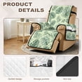 thumbnail image 3 of TSOVTHRID Green Monstera Leaf Print Recliner Chair Cover Non Slip Covers for Recliner Chairs with Pocket Washable Reclining Chair Cover Water Resistant Furniture Protector, 3 of 7
