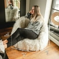 thumbnail image 4 of Big Joe Milano Bean Bag Chair, Ivory Shag, Soft Faux Fur, 2.5 feet, 4 of 10