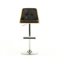 thumbnail image 2 of Modern Black & Wood Bar Stool, 2 of 3