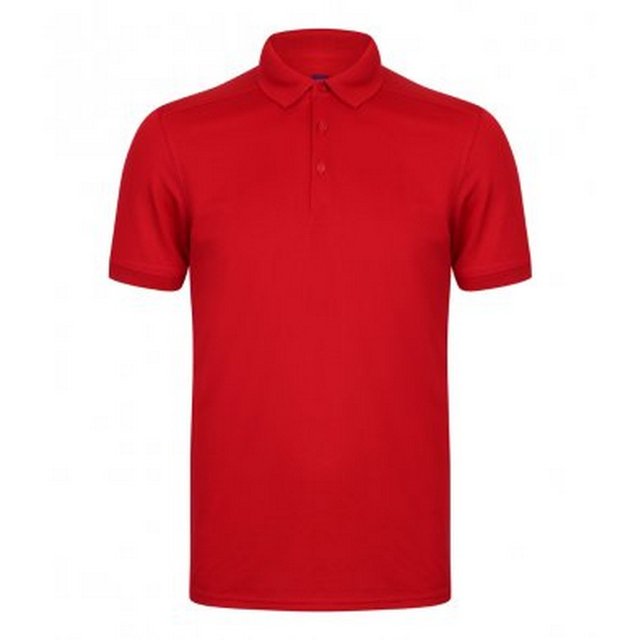 Henbury - Polo elástico de microfibra piqué para hombre (Rojo)