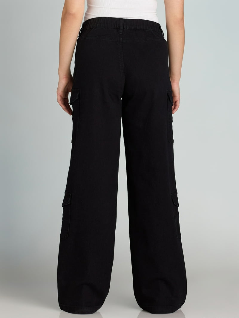 Madden NYC Oversized Cargo Jeans, Women's and Women's Plus