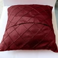 thumbnail image 3 of Pintuck Taffeta Decorative Throw Pillow/Sham Cushion Cover Burgundy, 3 of 3