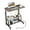 Grey Oak, variant on Hassch Portable Desk with Power Outlet, Height Adjustable Computer Laptop Table with USB Ports, Rolling Table with 2 Shelves for Home Office, White