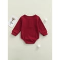 thumbnail image 4 of xiaxaixu Mode Bébé Couleur Unie Bouton Col Rond Manches Longues Barboteuse, 4 of 9