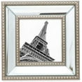thumbnail image 3 of Isaac Jacobs 4x4 Champagne Mirror Bead Picture Frame - Classic Mirrored Frame with Dotted Border Made for Wall Display, 3 of 6